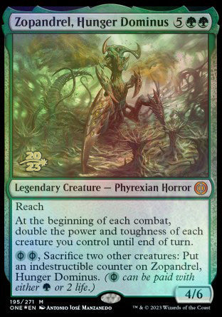 Zopandrel, Hunger Dominus [Phyrexia: All Will Be One Prerelease Promos] | Yard's Games Ltd