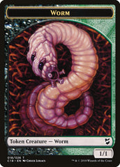 Cat Warrior // Worm Double-Sided Token [Commander 2018 Tokens] | Yard's Games Ltd