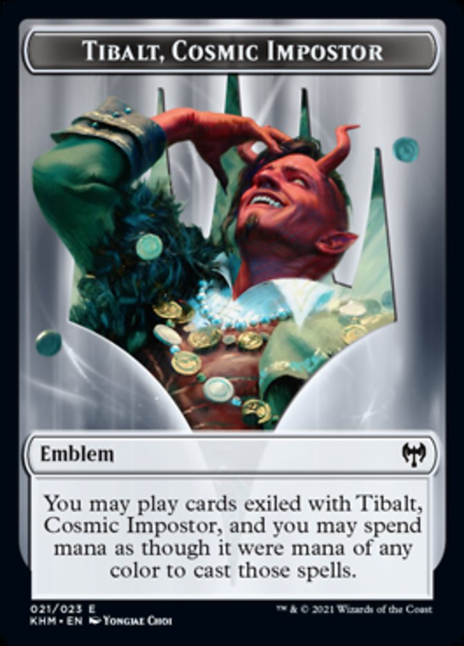 Tibalt, Cosmic Impostor Emblem [Kaldheim Tokens] | Yard's Games Ltd