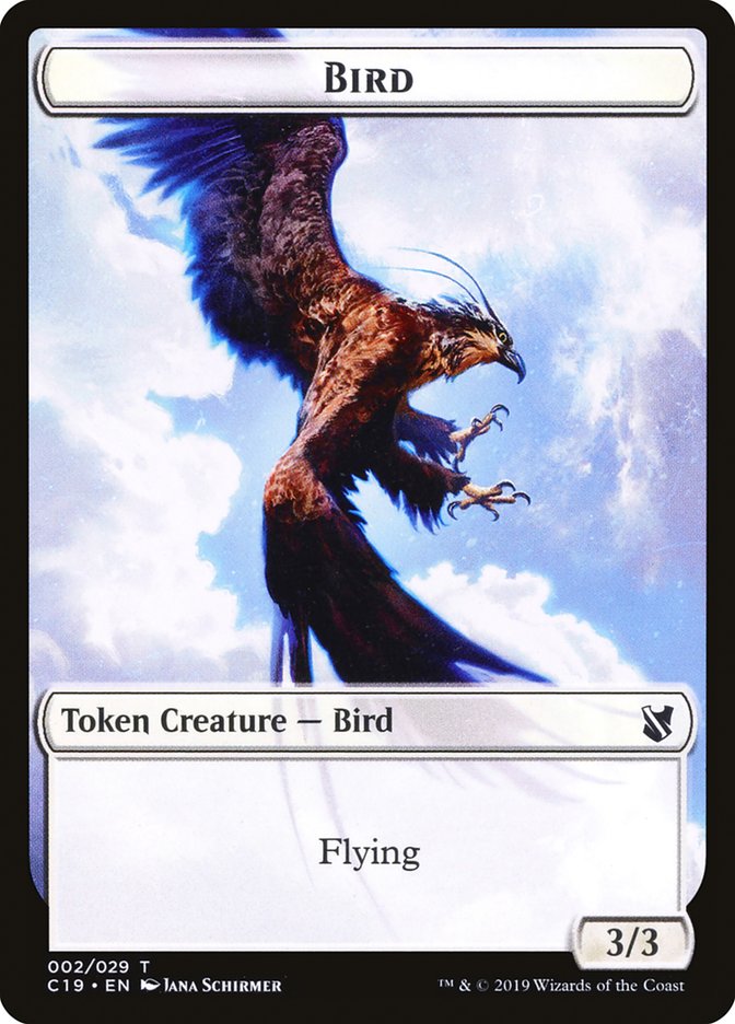 Bird Token (002/029) [Commander 2019 Tokens] | Yard's Games Ltd