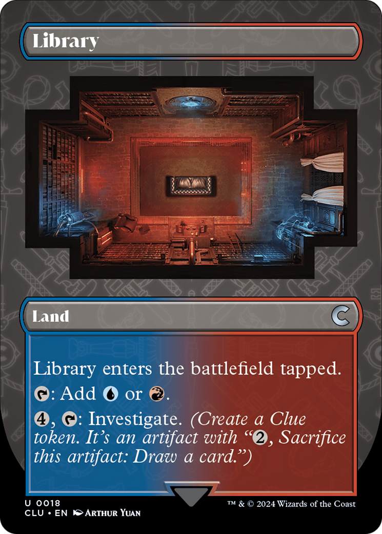 Library (Borderless) [Ravnica: Clue Edition] | Yard's Games Ltd