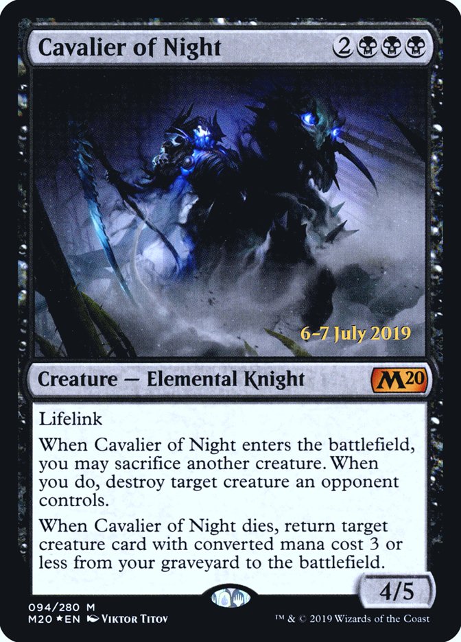 Cavalier of Night [Core Set 2020 Prerelease Promos] | Yard's Games Ltd