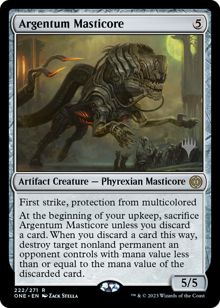 Argentum Masticore (Promo Pack) [Phyrexia: All Will Be One Promos] | Yard's Games Ltd