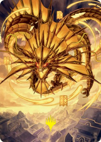 Ao, the Dawn Sky 2 Art Card (Gold-Stamped Signature) [Kamigawa: Neon Dynasty Art Series] | Yard's Games Ltd