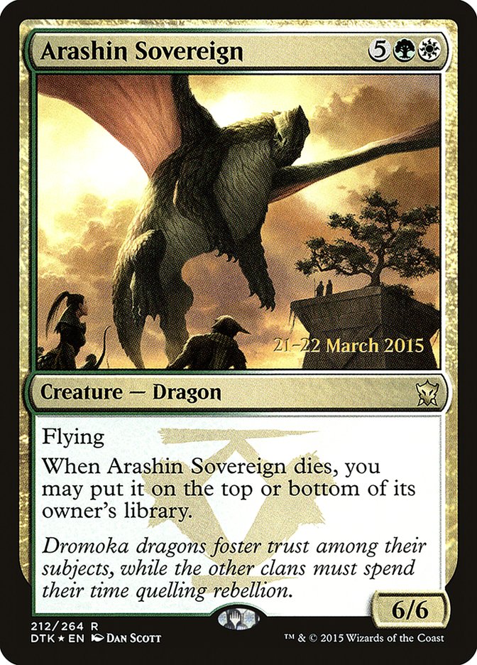 Arashin Sovereign [Dragons of Tarkir Prerelease Promos] | Yard's Games Ltd