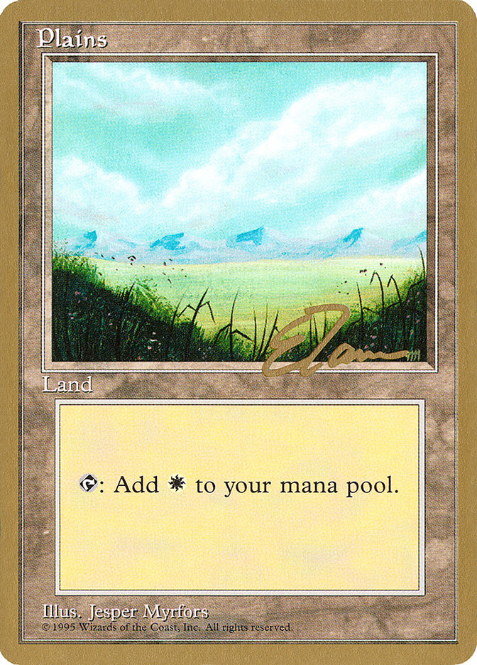 Plains (et366) (Eric Tam) [Pro Tour Collector Set] | Yard's Games Ltd