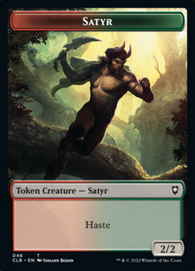 Satyr // Beast Double-Sided Token [Commander Legends: Battle for Baldur's Gate Tokens] | Yard's Games Ltd