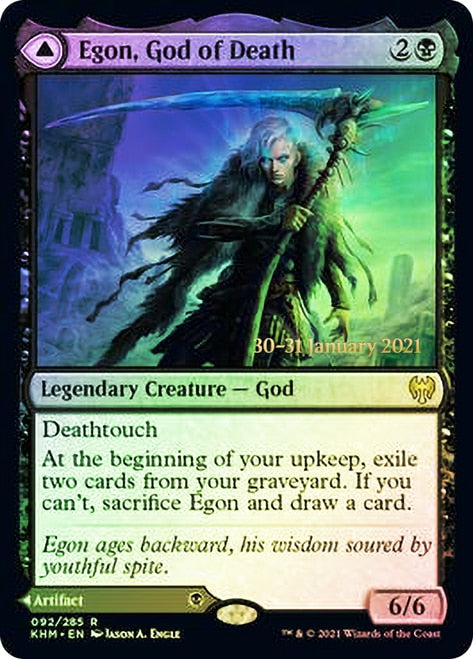 Egon, God of Death // Throne of Death [Kaldheim Prerelease Promos] | Yard's Games Ltd