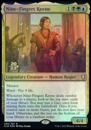 Nine-Fingers Keene [Commander Legends: Battle for Baldur's Gate Prerelease Promos] | Yard's Games Ltd