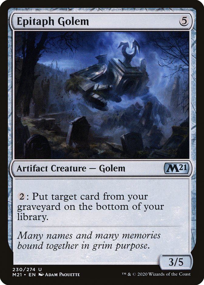 Epitaph Golem [Core Set 2021] | Yard's Games Ltd