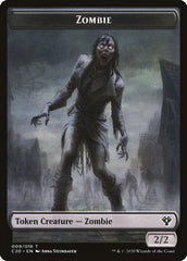 Human Soldier (004) // Zombie Double-Sided Token [Commander 2020 Tokens] | Yard's Games Ltd