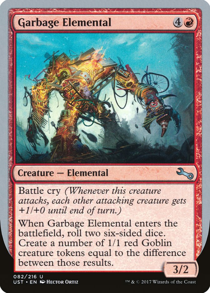 Garbage Elemental (3/2 Creature) [Unstable] | Yard's Games Ltd