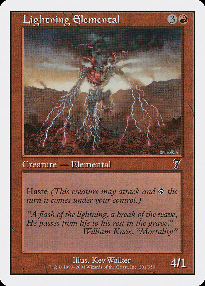 Lightning Elemental [Seventh Edition] | Yard's Games Ltd