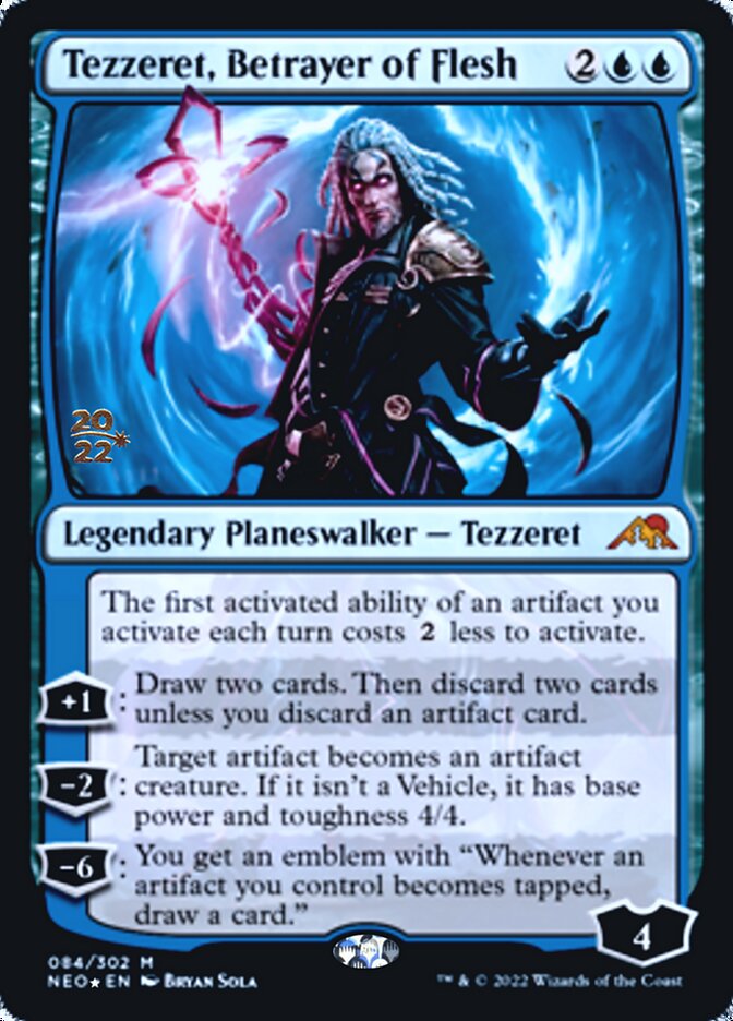 Tezzeret, Betrayer of Flesh [Kamigawa: Neon Dynasty Prerelease Promos] | Yard's Games Ltd