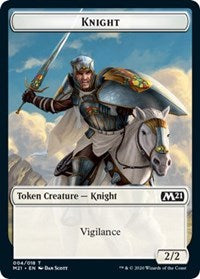 Knight // Zombie Double-Sided Token [Core Set 2021 Tokens] | Yard's Games Ltd