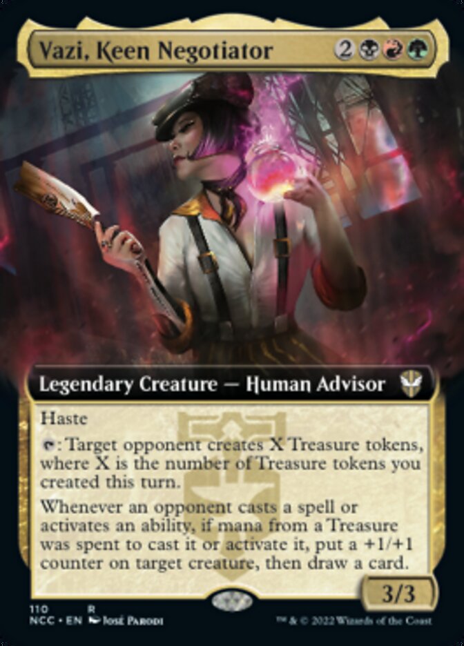 Vazi, Keen Negotiator (Extended Art) [Streets of New Capenna Commander] | Yard's Games Ltd