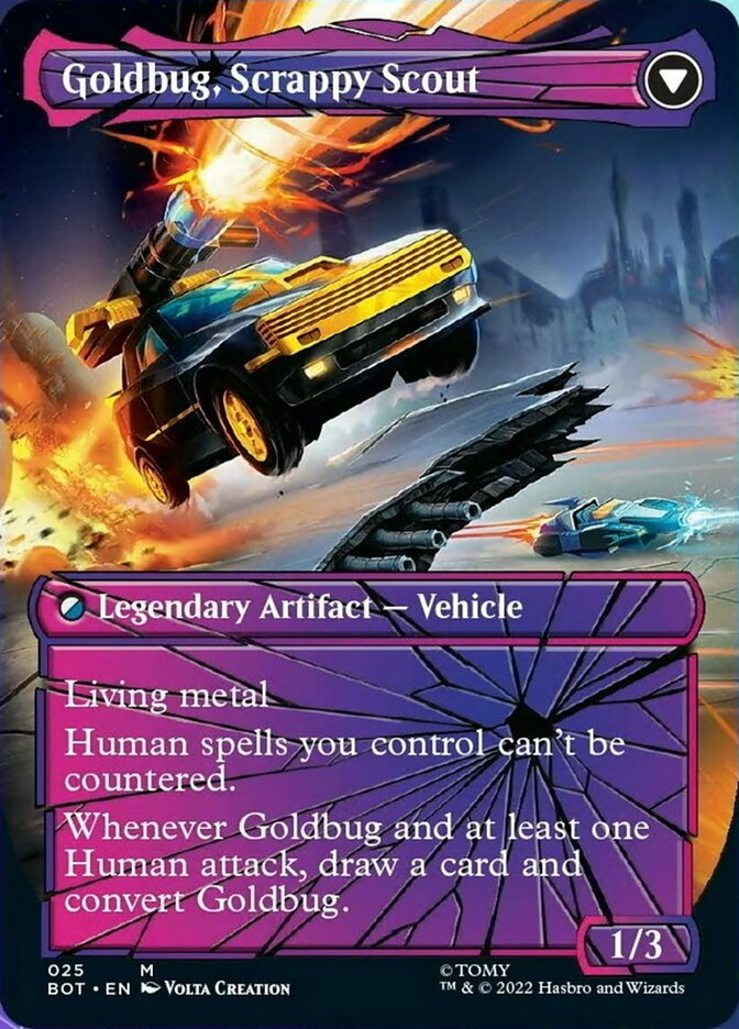 Goldbug, Humanity's Ally // Goldbug, Scrappy Scout (Shattered Glass) [Transformers] | Yard's Games Ltd