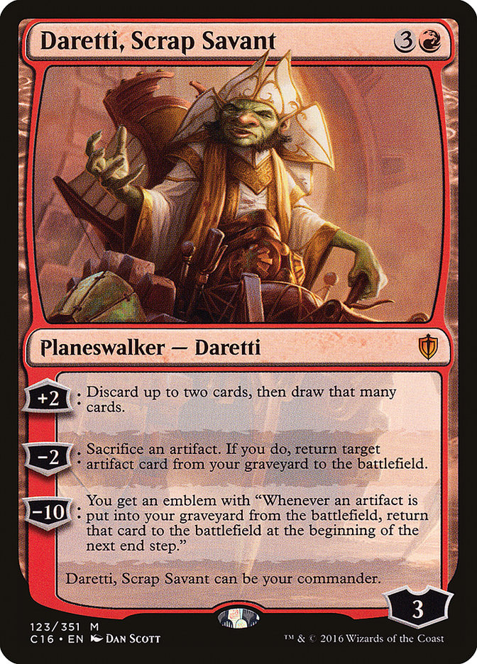 Daretti, Scrap Savant [Commander 2016] | Yard's Games Ltd