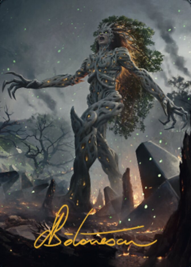 Titania, Gaea Incarnate Art Card (Gold-Stamped Signature) [The Brothers' War Art Series] | Yard's Games Ltd