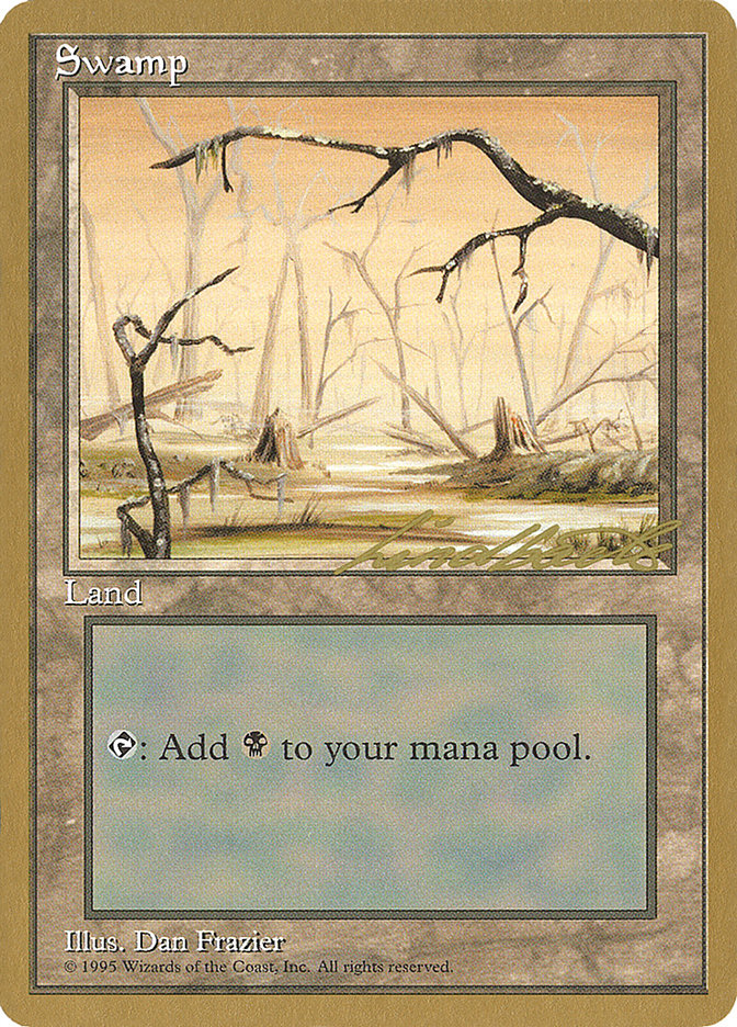 Swamp (ll370) (Leon Lindback) [Pro Tour Collector Set] | Yard's Games Ltd