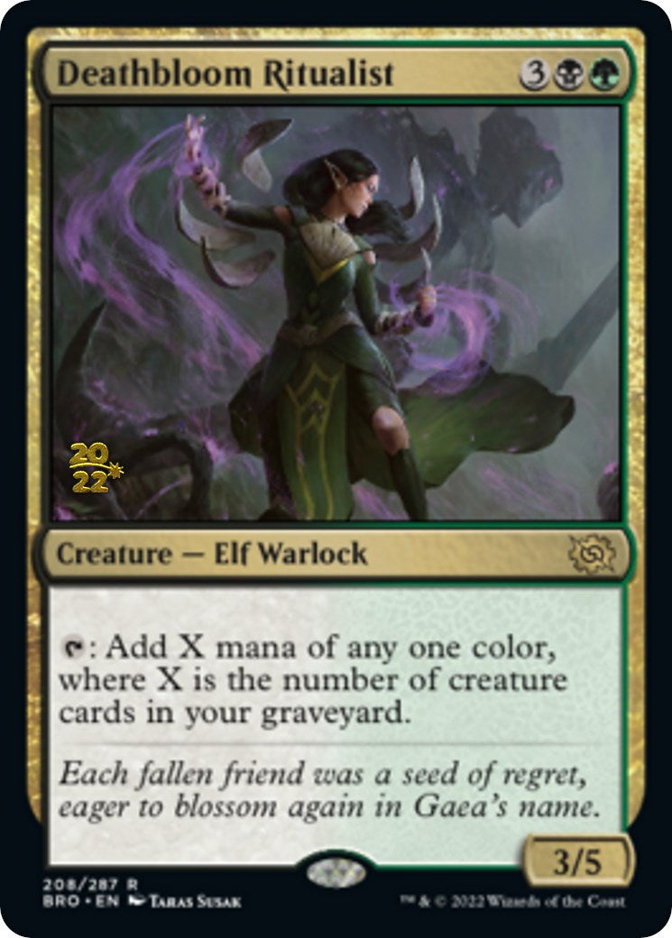 Deathbloom Ritualist [The Brothers' War Prerelease Promos] | Yard's Games Ltd