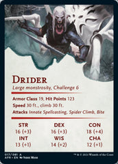 Drider Art Card [Dungeons & Dragons: Adventures in the Forgotten Realms Art Series] | Yard's Games Ltd