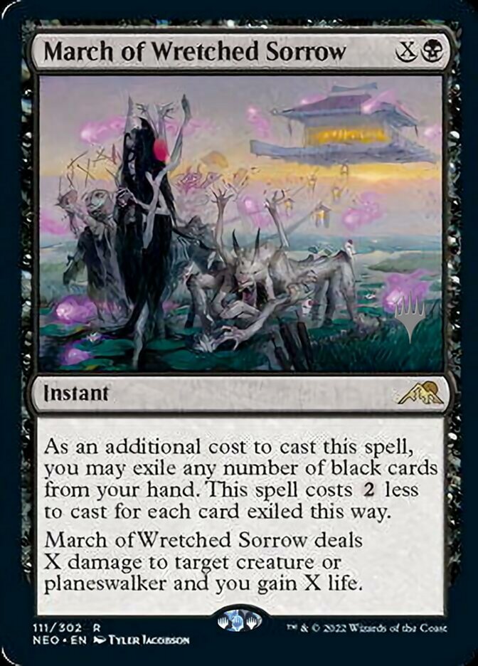 March of Wretched Sorrow (Promo Pack) [Kamigawa: Neon Dynasty Promos] | Yard's Games Ltd