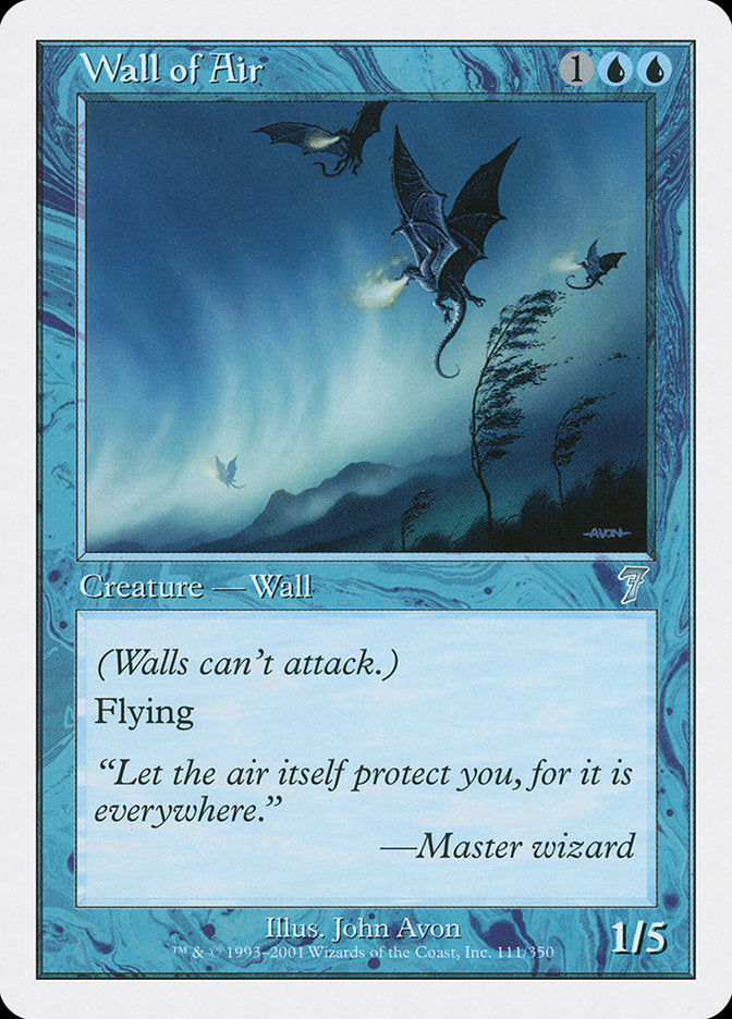 Wall of Air [Seventh Edition] | Yard's Games Ltd