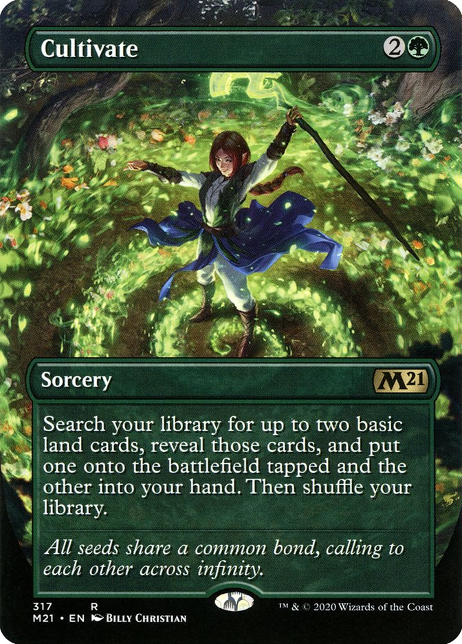 Cultivate (Borderless Alternate Art) [Core Set 2021] | Yard's Games Ltd