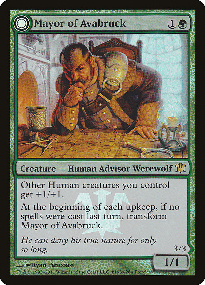 Mayor of Avabruck // Howlpack Alpha [Innistrad Prerelease Promos] | Yard's Games Ltd