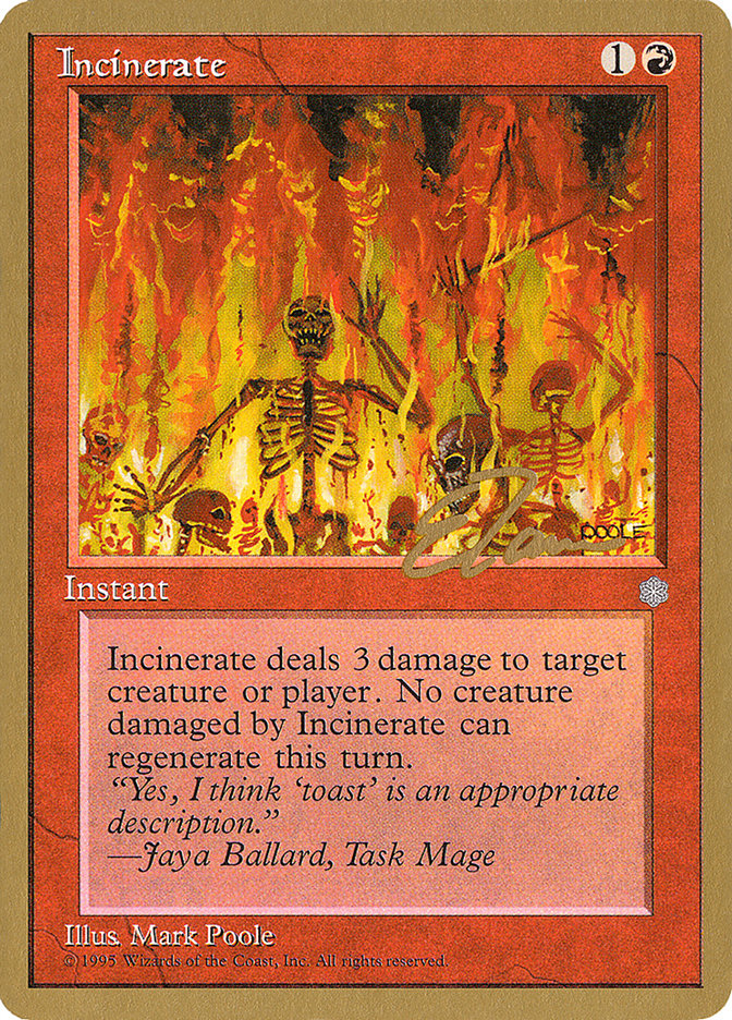 Incinerate (Eric Tam) [Pro Tour Collector Set] | Yard's Games Ltd