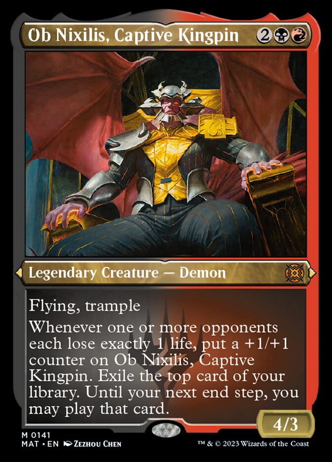 Ob Nixilis, Captive Kingpin (Foil Etched) [March of the Machine: The Aftermath] | Yard's Games Ltd