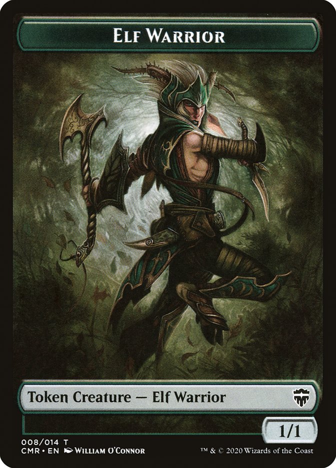 Elf Warrior // Thrull Double-Sided Token [Commander Legends Tokens] | Yard's Games Ltd