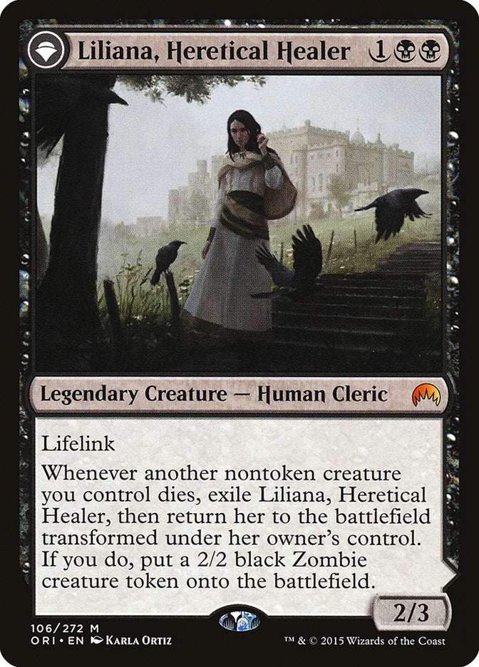 Liliana, Heretical Healer // Liliana, Defiant Necromancer [Magic Origins] | Yard's Games Ltd