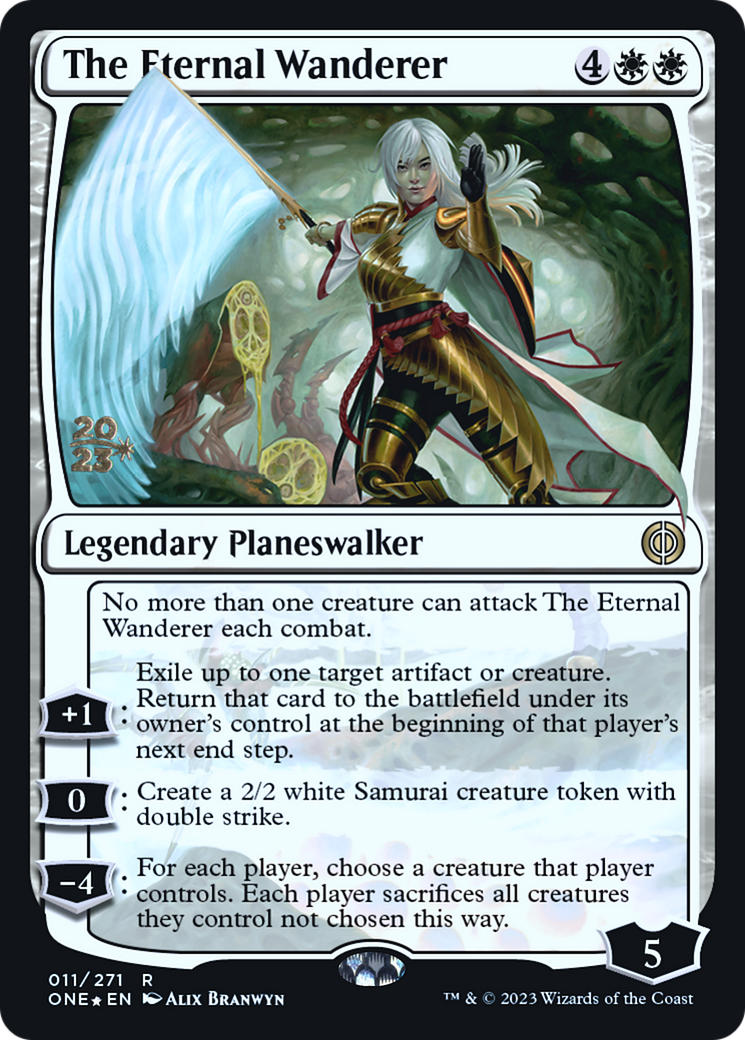 The Eternal Wanderer [Phyrexia: All Will Be One Prerelease Promos] | Yard's Games Ltd