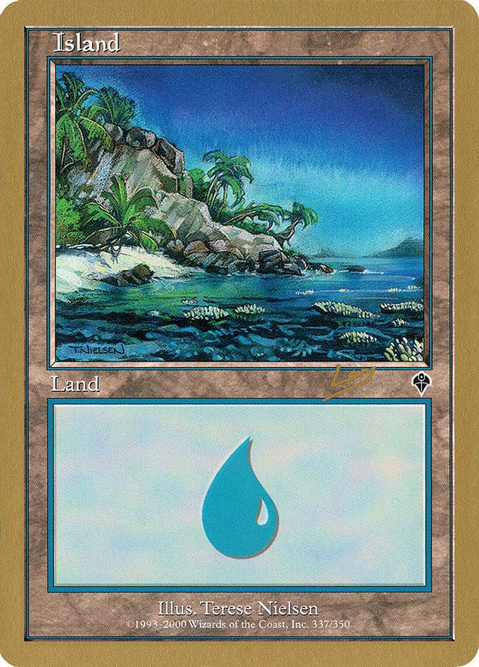 Island (rl337a) (Raphael Levy) [World Championship Decks 2002] | Yard's Games Ltd