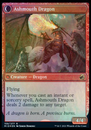 Smoldering Egg // Ashmouth Dragon [Innistrad: Midnight Hunt Prerelease Promos] | Yard's Games Ltd