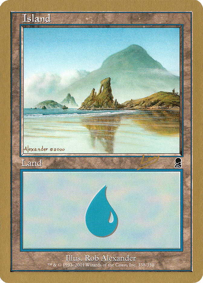 Island (rl338) (Raphael Levy) [World Championship Decks 2002] | Yard's Games Ltd