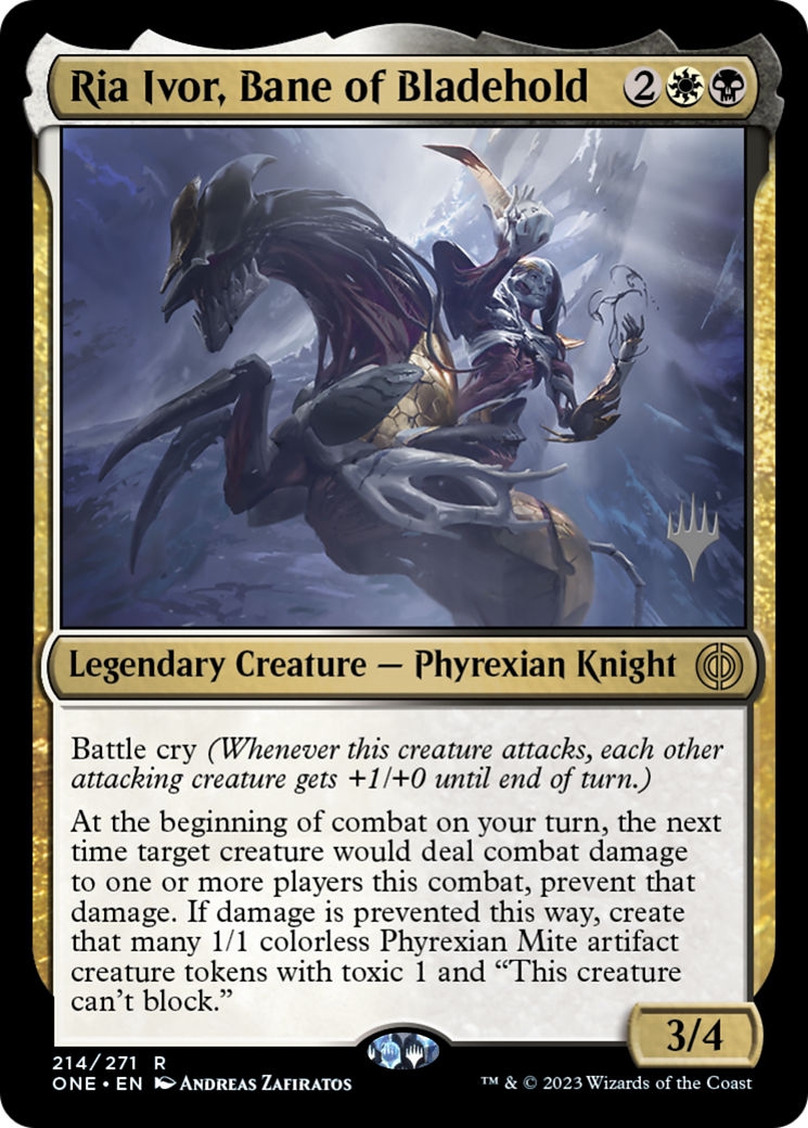 Ria Ivor, Bane of Bladehold (Promo Pack) [Phyrexia: All Will Be One Promos] | Yard's Games Ltd