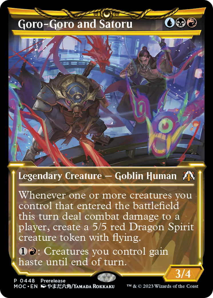 Goro-Goro and Satoru (Showcase Planar Booster Fun) [March of the Machine Commander Prerelease Promos] | Yard's Games Ltd