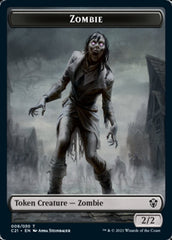 Zombie // Horror Double-Sided Token [Commander 2021 Tokens] | Yard's Games Ltd