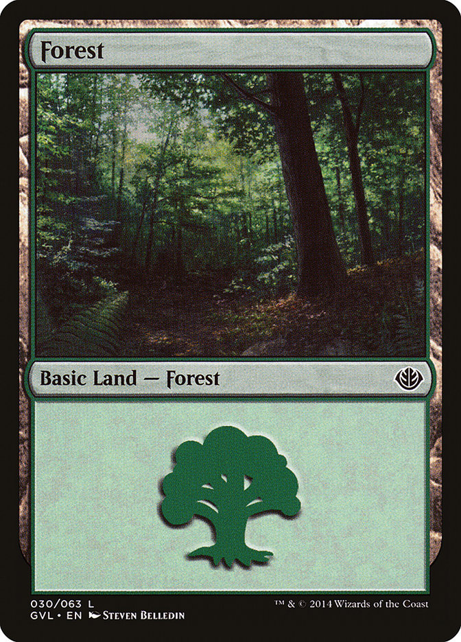 Forest (30) (Garruk vs. Liliana) [Duel Decks Anthology] | Yard's Games Ltd