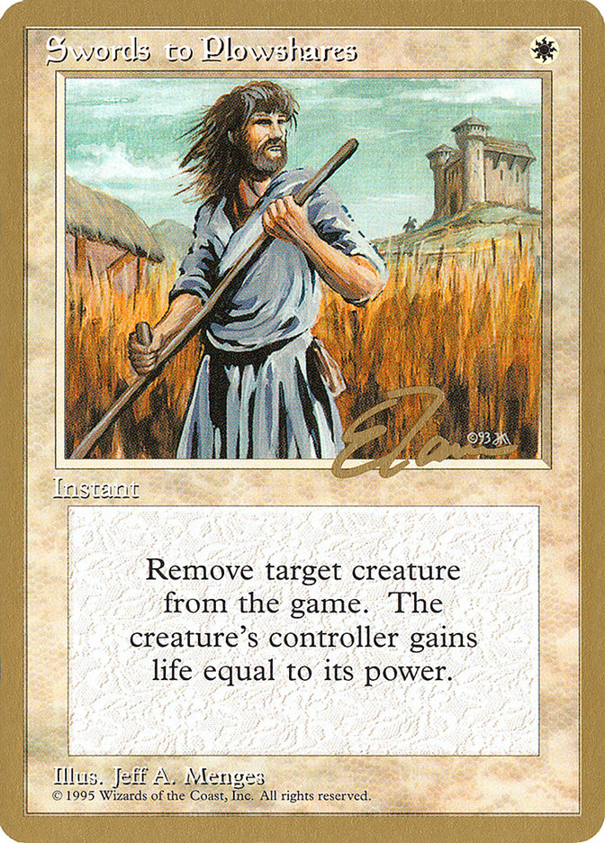 Swords to Plowshares (Eric Tam) [Pro Tour Collector Set] | Yard's Games Ltd