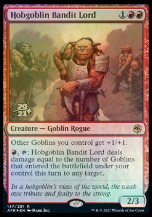 Hobgoblin Bandit Lord [Dungeons & Dragons: Adventures in the Forgotten Realms Prerelease Promos] | Yard's Games Ltd