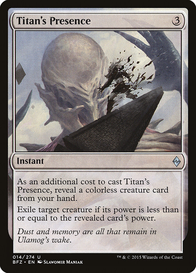 Titan's Presence [Battle for Zendikar] | Yard's Games Ltd