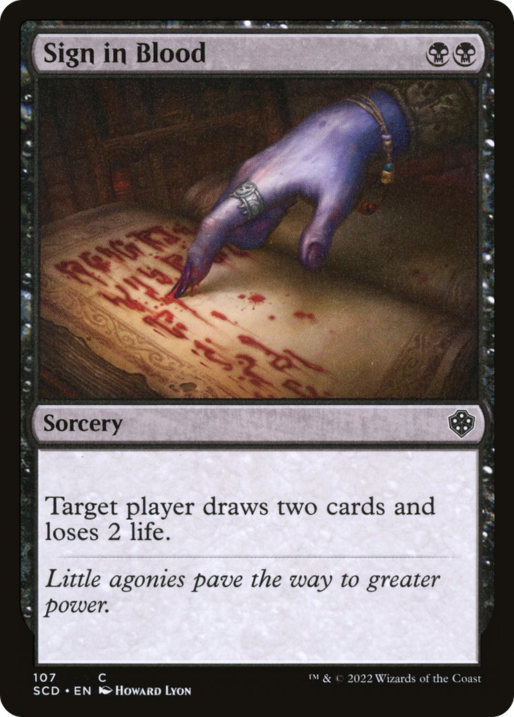 Sign in Blood [Starter Commander Decks] | Yard's Games Ltd