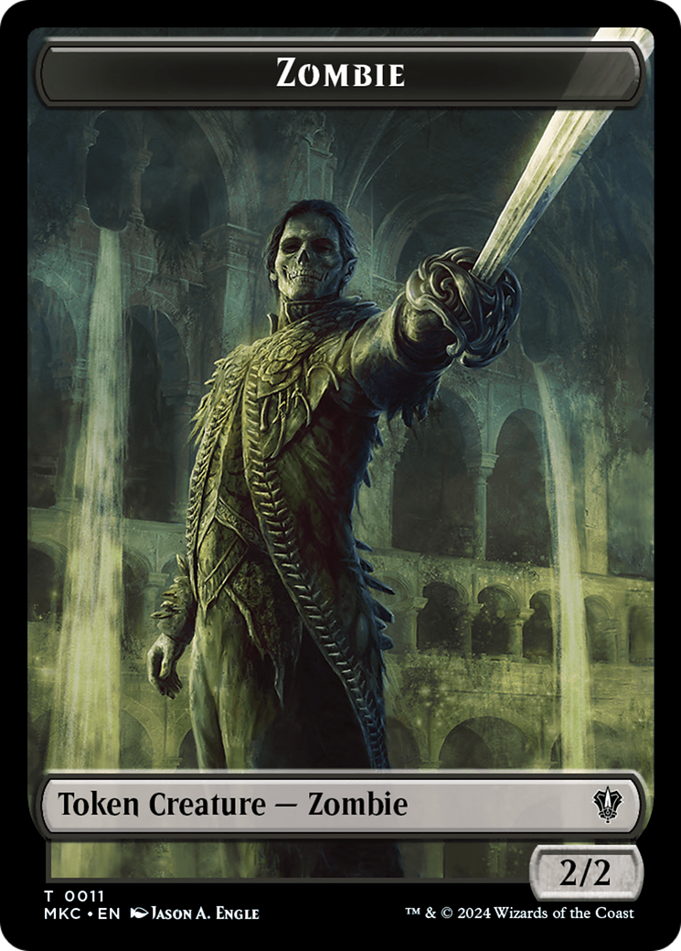 Copy // Zombie Double-Sided Token [Murders at Karlov Manor Commander Tokens] | Yard's Games Ltd