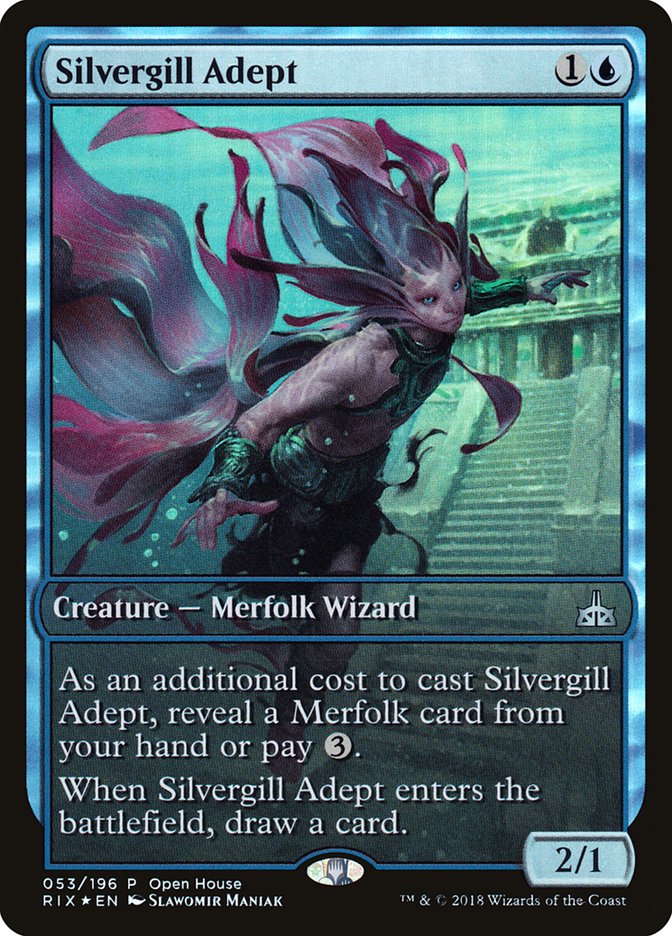 Silvergill Adept (Open House) (Extended Art) [Rivals of Ixalan Promos] | Yard's Games Ltd