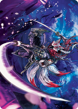 Blade-Blizzard Kitsune Art Card [Kamigawa: Neon Dynasty Art Series] | Yard's Games Ltd