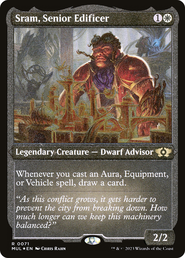 Sram, Senior Edificer (Foil Etched) [Multiverse Legends] | Yard's Games Ltd